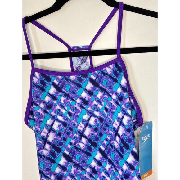 Speedo Girls Racerback Tankini Top Purple Size 16 New with tag - Picture 5 of 9